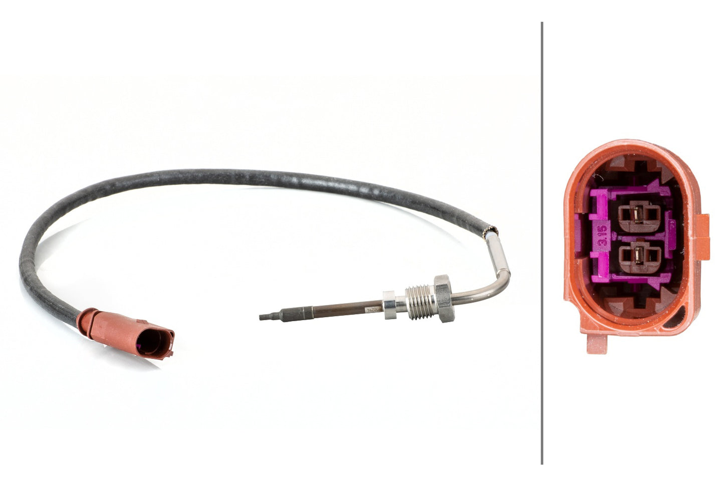 HELLA Sensor, exhaust gas temperature - 2-pin connector 6PT014495-061