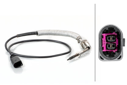 HELLA Sensor, exhaust gas temperature - 2-pin connector 6PT014495-081