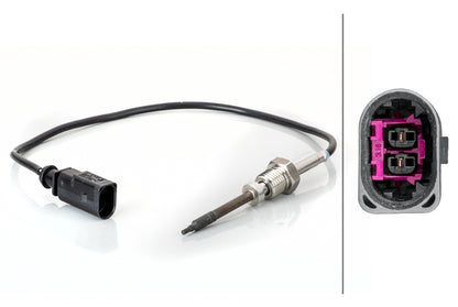 HELLA Sensor, exhaust gas temperature - 2-pin connector 6PT014495-131
