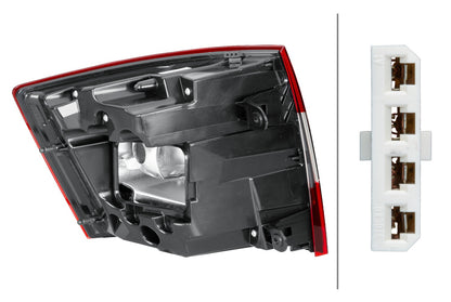 HELLA Rearlight - Hybrid - right - for e.g. Skoda Octavia III Combi (5E5) 9EL354848-041