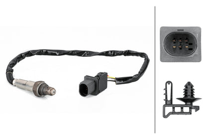 HELLA Oxygen sensor - 6-pin connector 6PA358103-131