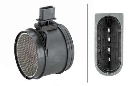 HELLA Mass Air Flow Sensor - 4-pin connector - Bolted 8ET009149-161
