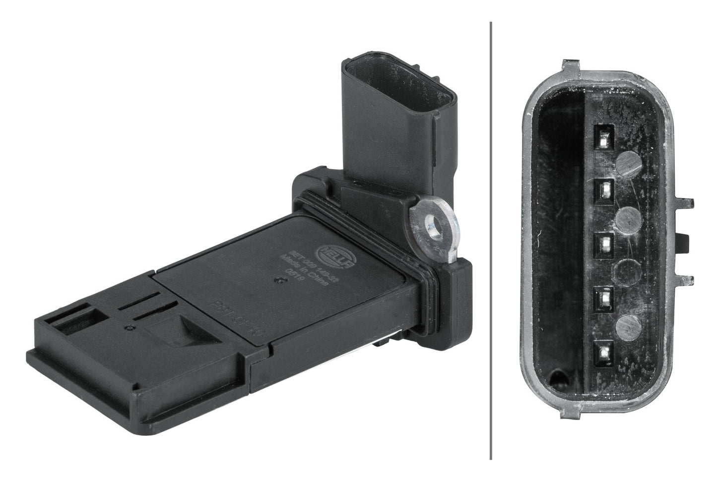 HELLA Mass Air Flow Sensor - 5-pin connector - Bolted 8ET009149-321