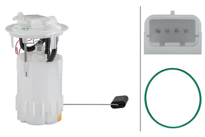 HELLA Fuel Sender Unit - Electric - 4-pin connector 8TF358106-811