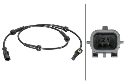 HELLA Sensor, wheel speed - 2-pin connector 6PU012806-631