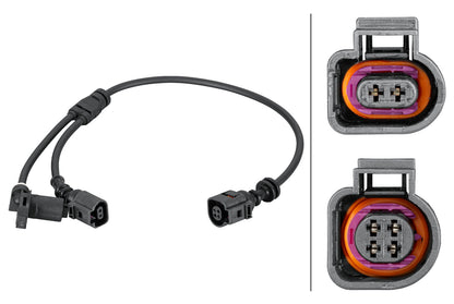 HELLA Sensor, wheel speed - 4-pin connector 6PU012806-661