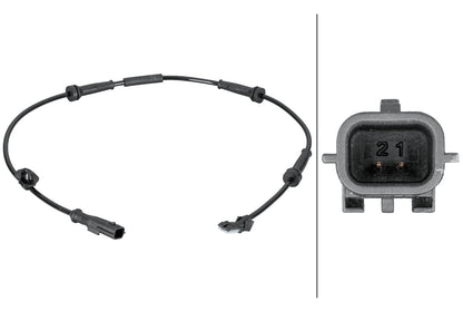 HELLA Sensor, wheel speed - 2-pin connector 6PU012806-681