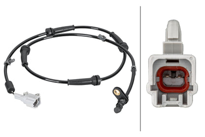 HELLA Sensor, wheel speed - 2-pin connector 6PU012806-731
