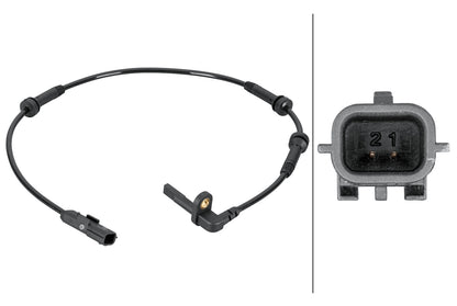 HELLA Sensor, wheel speed - 2-pin connector 6PU012806-861