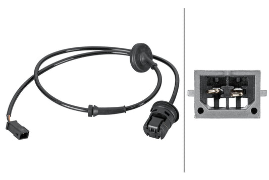 HELLA Sensor, wheel speed - 2-pin connector - Rear Axle 6PU012806-901