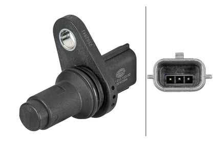 HELLA Sensor, crankshaft pulse - 3-pin connector 6PU013122-521
