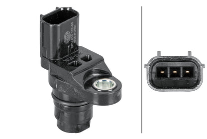 HELLA Sensor, camshaft position - 3-pin connector 6PU013122-551