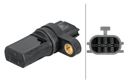 HELLA Sensor, crankshaft pulse - 3-pin connector 6PU013122-661
