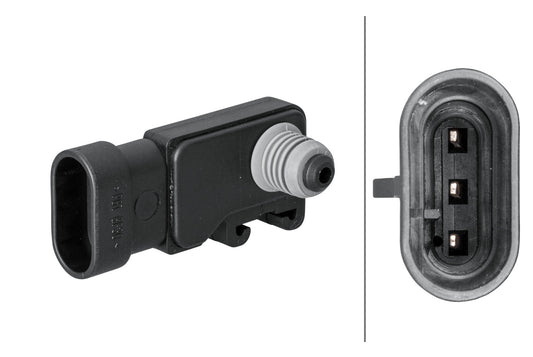 HELLA Sensor, intake manifold pressure - 3-pin connector 6PP009400-011