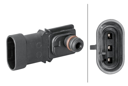 HELLA Sensor, intake manifold pressure - 3-pin connector 6PP009400-281