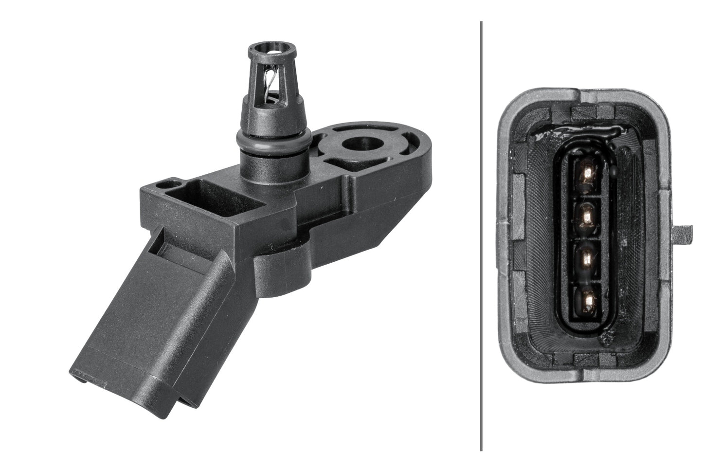 HELLA Sensor, intake manifold pressure - 4-pin connector - Bolted 6PP009400-301