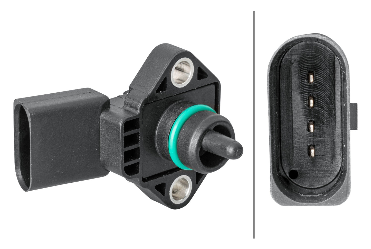 HELLA Sensor, boost pressure - 4-pin connector - Bolted 6PP358152-011