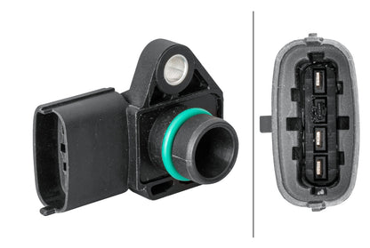 HELLA Sensor, boost pressure - 3-pin connector - Bolted 6PP358152-021