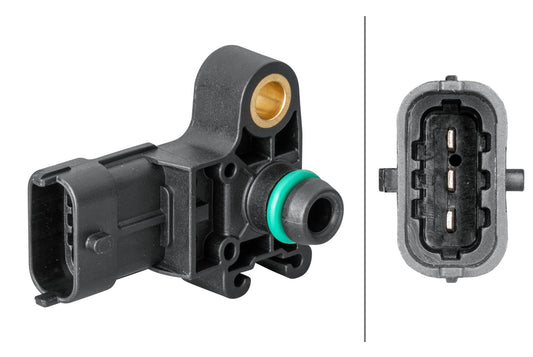 HELLA Sensor, boost pressure - 3-pin connector - Bolted 6PP358152-041
