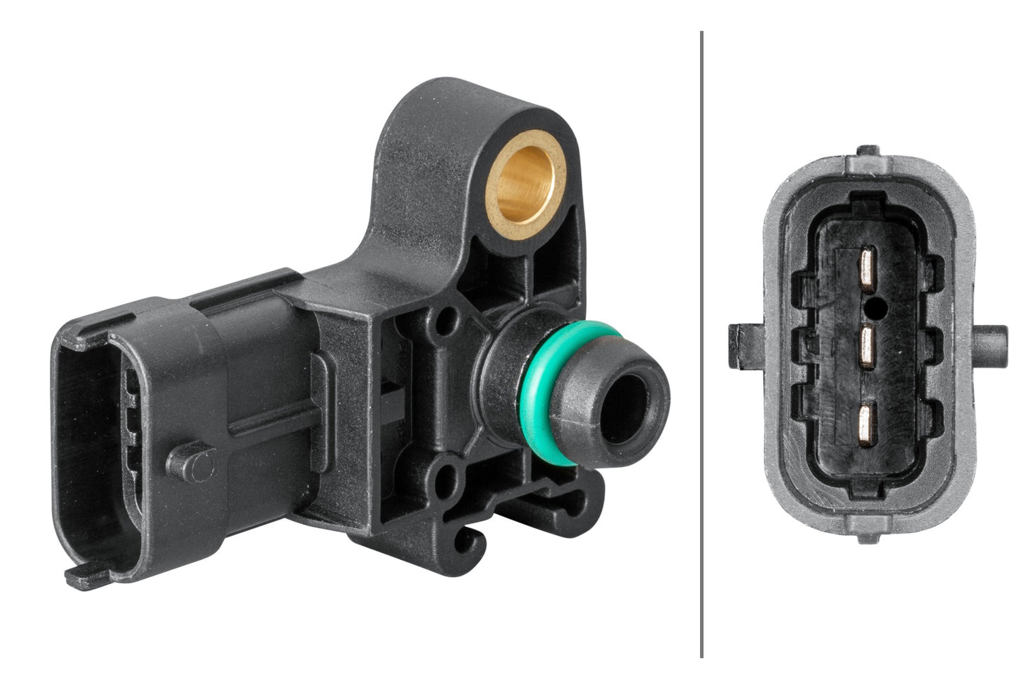 HELLA Sensor, boost pressure - 3-pin connector - Bolted 6PP358152-051