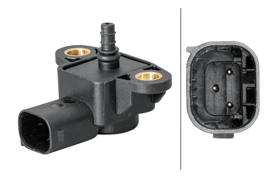 HELLA Sensor, boost pressure - 3-pin connector - Bolted 6PP358152-061