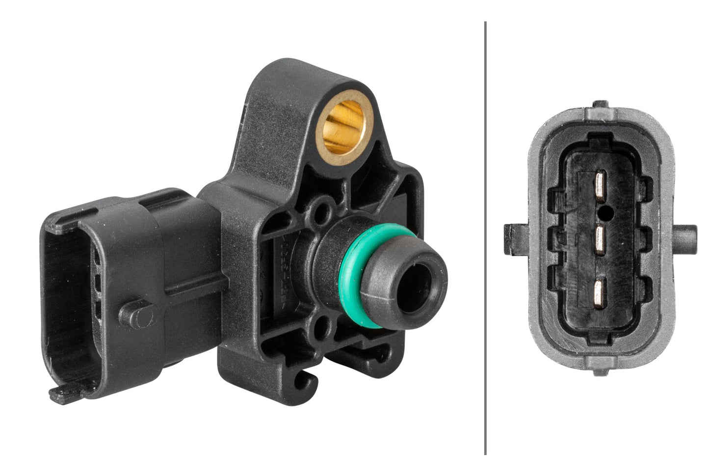 HELLA Sensor, boost pressure - 3-pin connector - Bolted 6PP358152-091