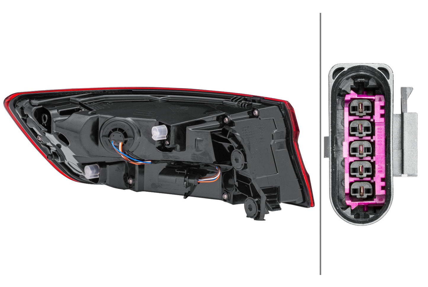 HELLA Rearlight - LED - Outer section - right - for e.g. Audi A4 (8W2, 8WC, B9) 2SD012246-181