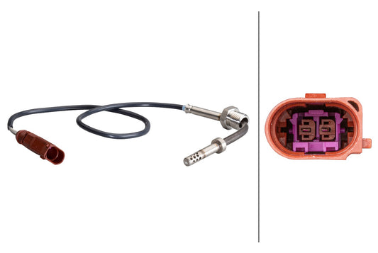 HELLA Sensor, exhaust gas temperature - 2-pin connector 6PT010376-151