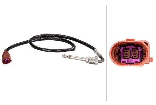 HELLA Sensor, exhaust gas temperature - 2-pin connector 6PT010376-191
