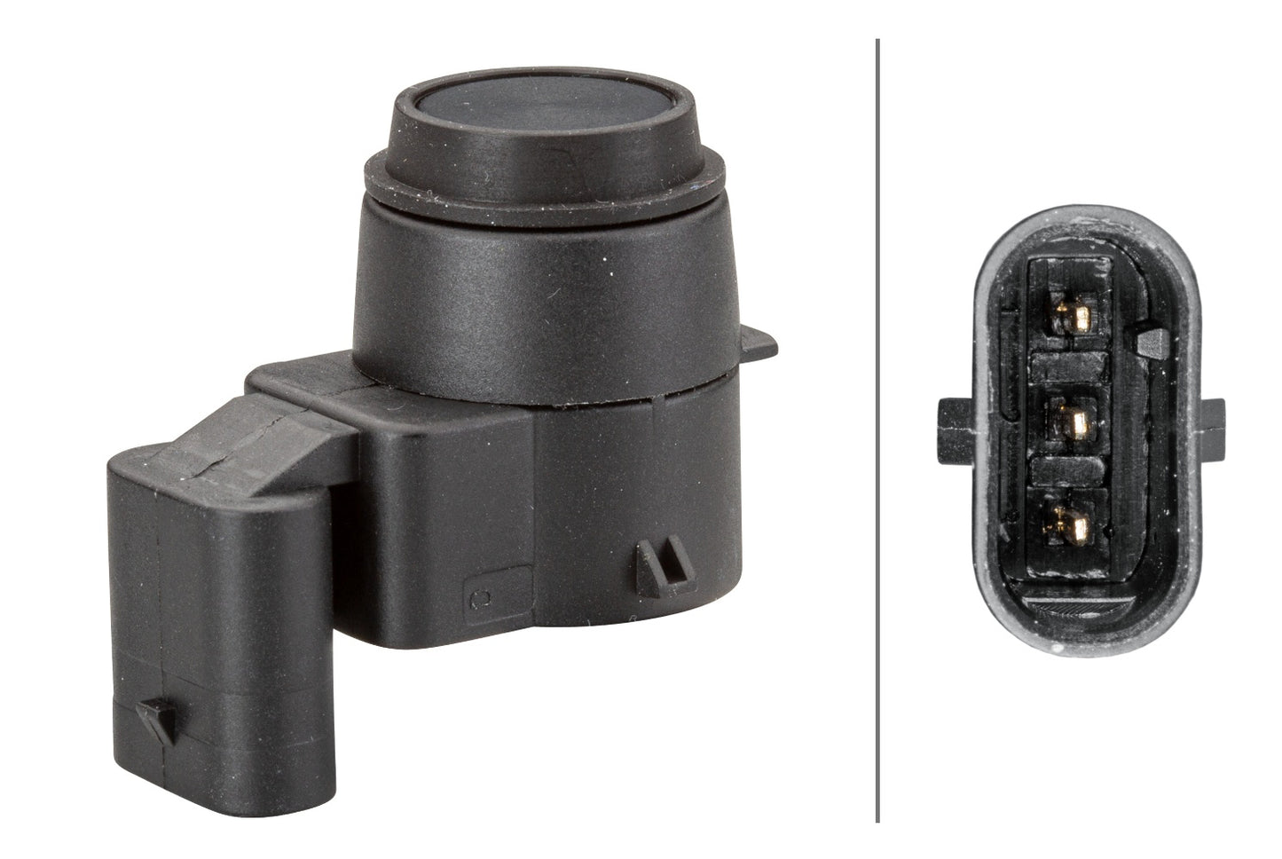 HELLA Sensor, park distance control - angled - 3-pin connector - Plugged 6PX358141-021