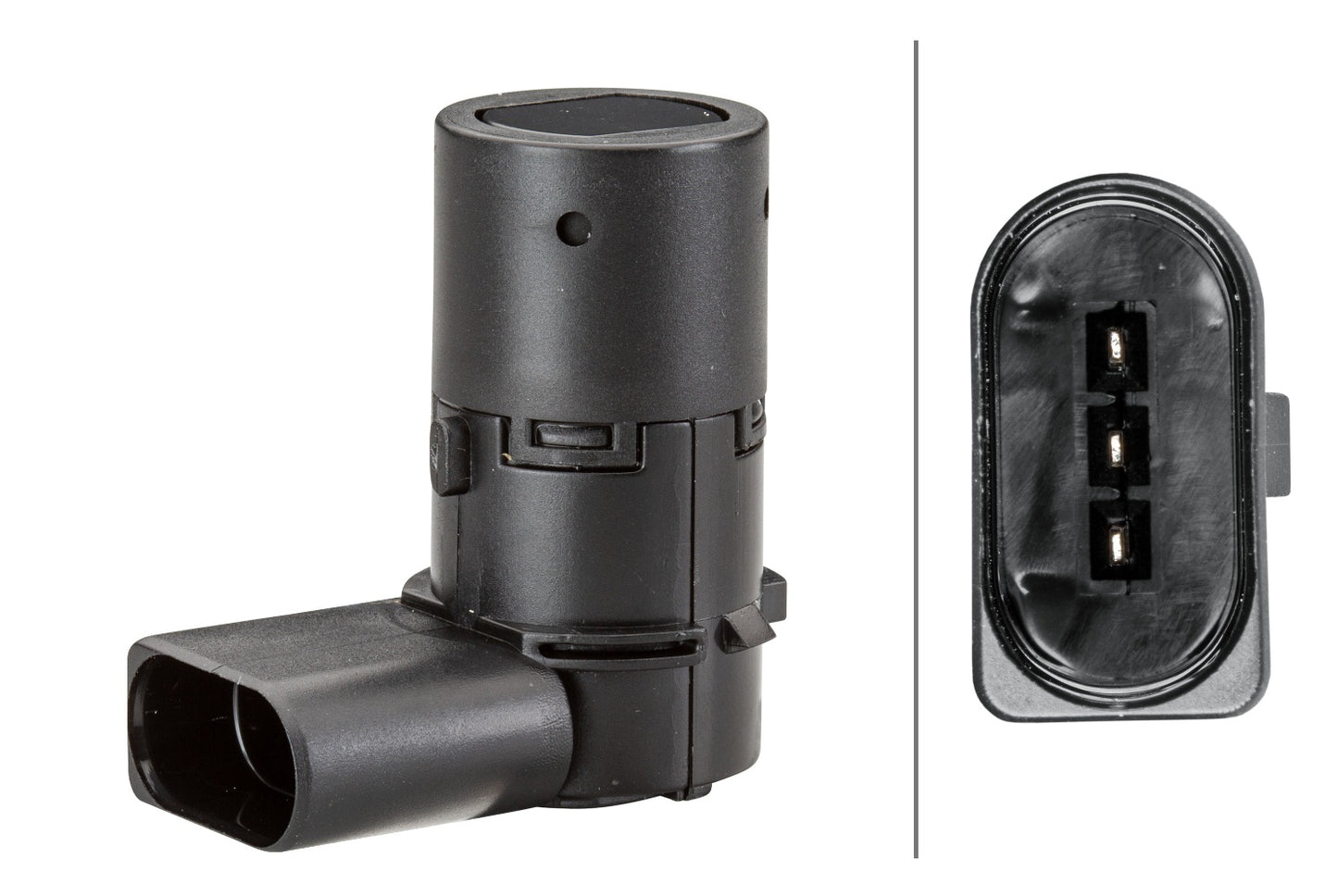 HELLA Sensor, park distance control - angled - 3-pin connector - Plugged 6PX358141-031