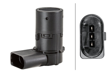 HELLA Sensor, park distance control - angled - 3-pin connector - Plugged 6PX358141-031