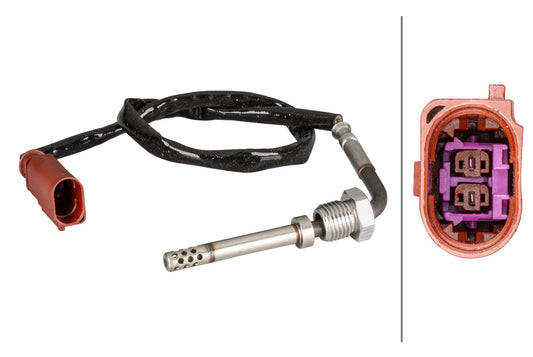 HELLA Sensor, exhaust gas temperature - 2-pin connector 6PT010376-171