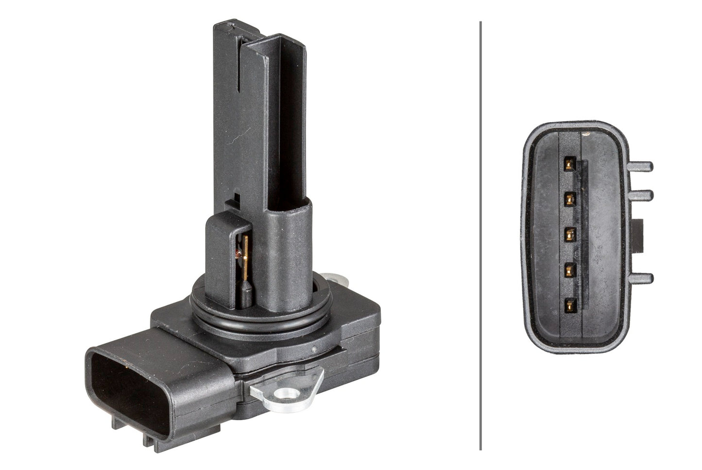 HELLA Mass Air Flow Sensor - 5-pin connector - Bolted 8ET358095-491