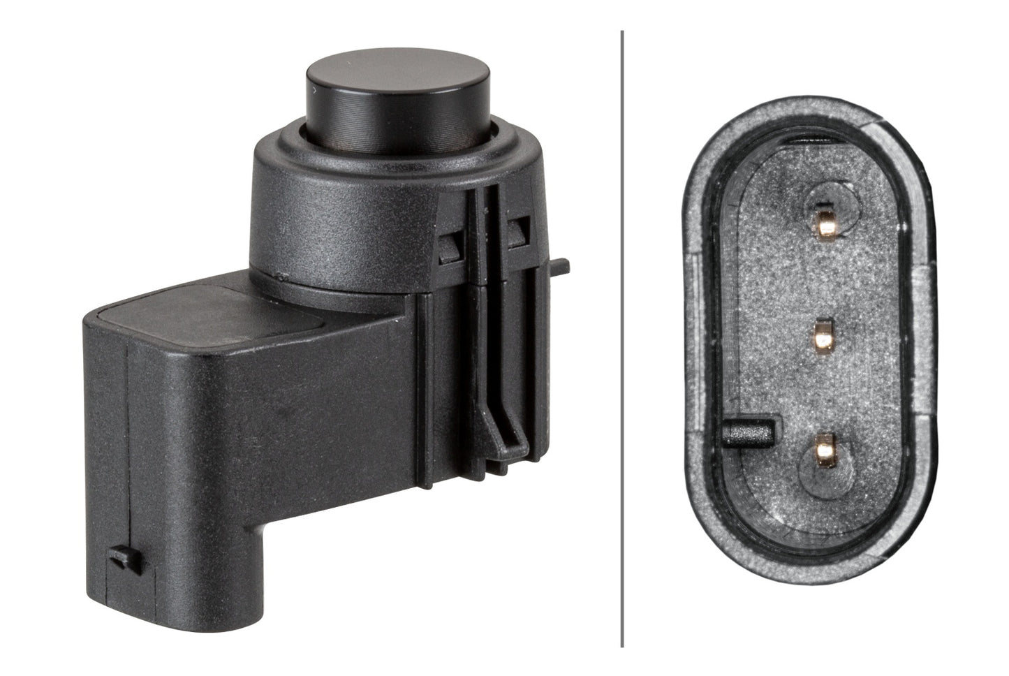 HELLA Sensor, park distance control - angled - 3-pin connector - Plugged 6PX358141-191