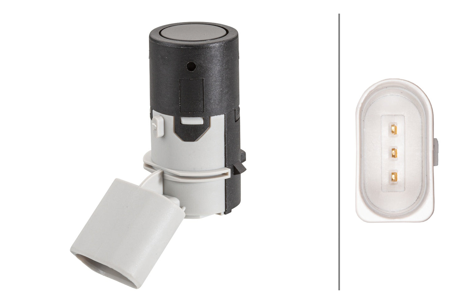 HELLA Sensor, park distance control - angled - 3-pin connector - Plugged 6PX358141-041