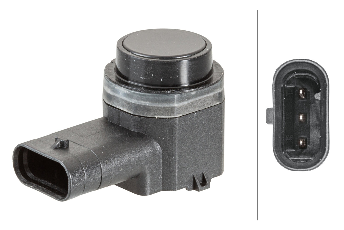 HELLA Sensor, park distance control - angled - 3-pin connector - Plugged 6PX358141-051