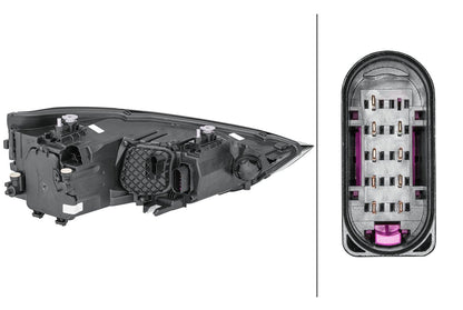 Halogen-Headlight - left - for e.g. Audi A1 Sportback (8XA, 8XF)