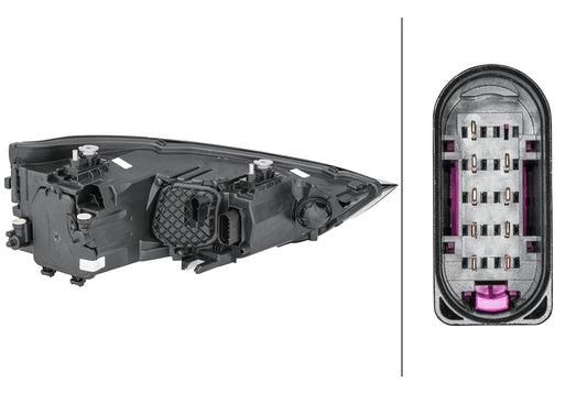 Halogen-Headlight - left - for e.g. Audi A1 Sportback (8XA, 8XF)