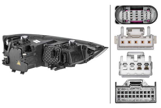 Bi-Xenon/LED-Headlight - left - for e.g. Audi A1 Sportback (8XA, 8XF)