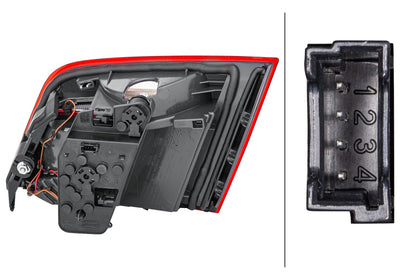HELLA Rearlight - Hybrid - Inner Section - left - for e.g. BMW 5 (F10) 2TZ011145-511