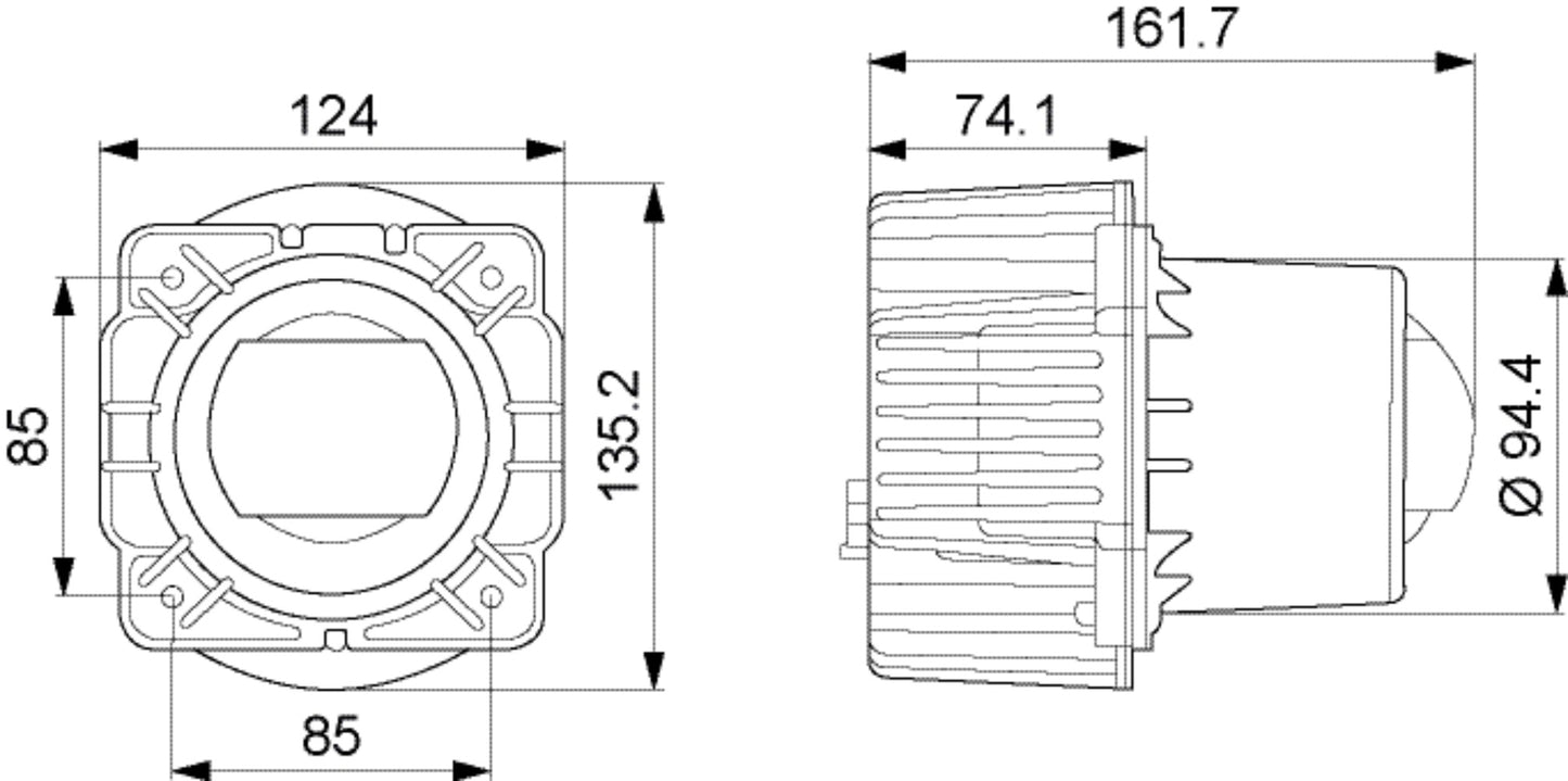 HELLA DE/LED-Insert, headlight - 90mm Essential L4565 - 24/12V 1AL015318-111