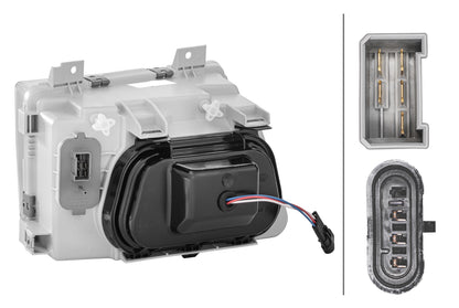 HELLA Halogen-Headlight - left - for e.g. Mercedes-Benz Vario Bus 1AH007774-011