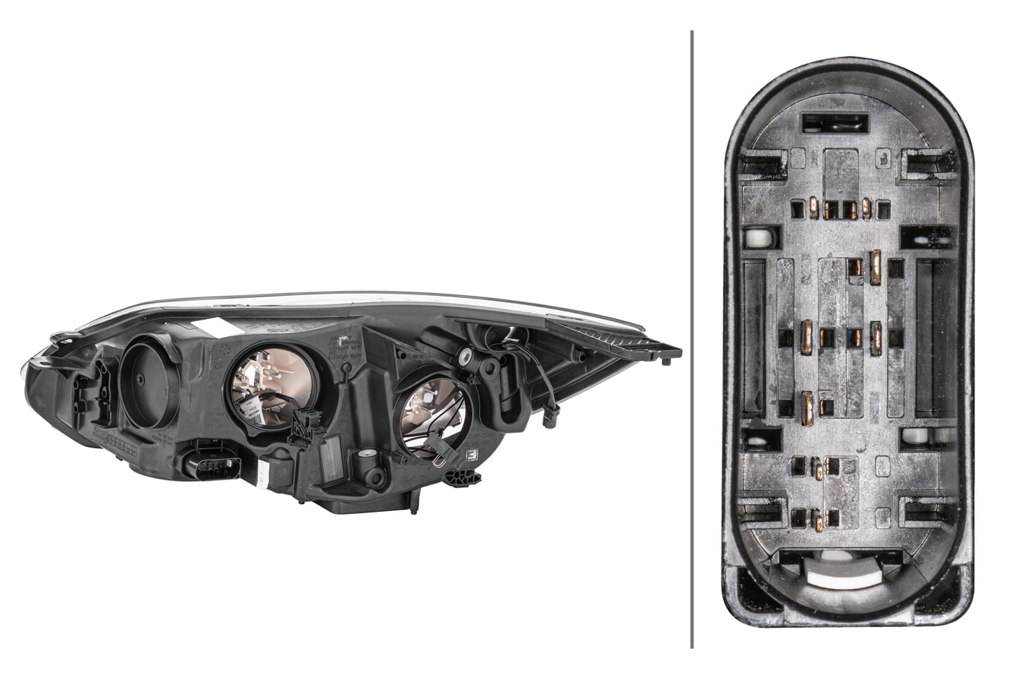 HELLA Halogen-Headlight - right - for e.g. Ford Focus III 1EA354994-021