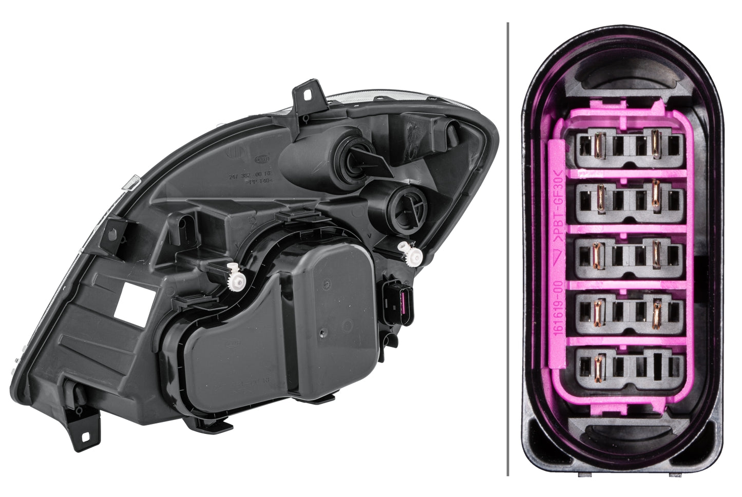 HELLA FF/Halogen-Headlight - right - for e.g. Mercedes-Benz Sprinter 3,5-T Box (906) 1EB247012-021