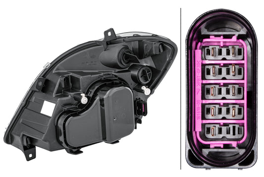 HELLA FF/Halogen-Headlight - right - for e.g. Mercedes-Benz Sprinter 3,5-T Box (906) 1EB247012-021