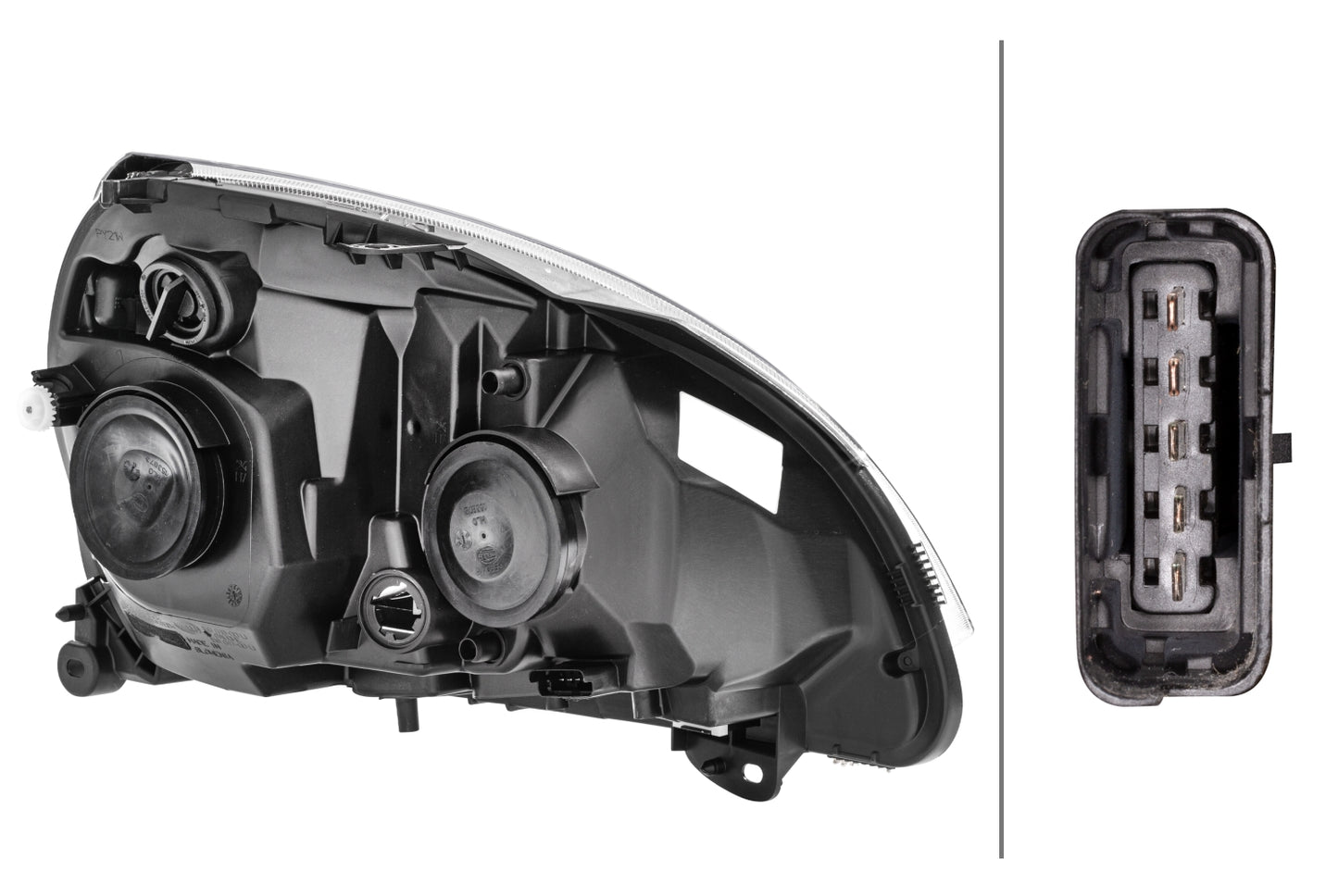HELLA Halogen-Headlight - left - for e.g. Renault Clio II (BB_, CB_) 1DB008461-851