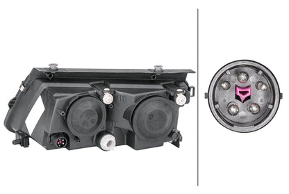 HELLA Halogen/Triple Headlight/FF-Headlight - right - for e.g. VW Passat Variant (3B5) 1EF007520-061
