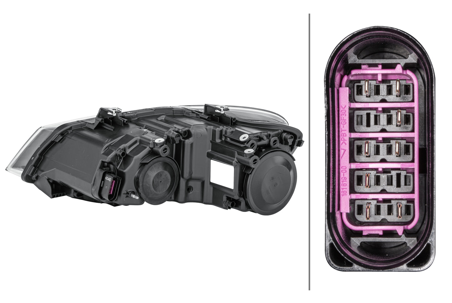 HELLA Halogen-Headlight - right - for e.g. VW Polo (6R1, 6C1) 1EE247051-021
