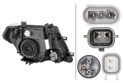 HELLA Halogen-Headlight - left - for e.g. Nissan Np300 Navara (D40) 1EE238055-011